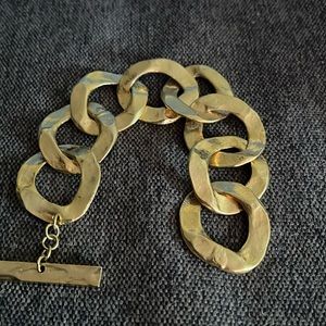 Gold Tone Chunky Chain Bracelet